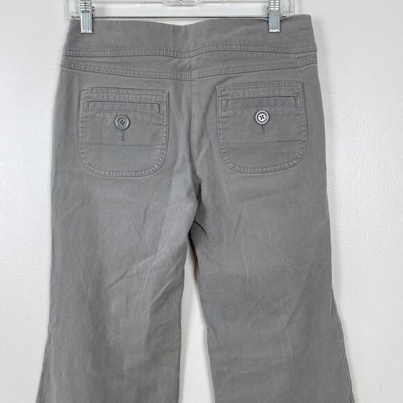 Elevenses Anthropologie Gray Wide Leg Pants Low Rise Button Detail Y2k Size 6 - Picture 5 of 8